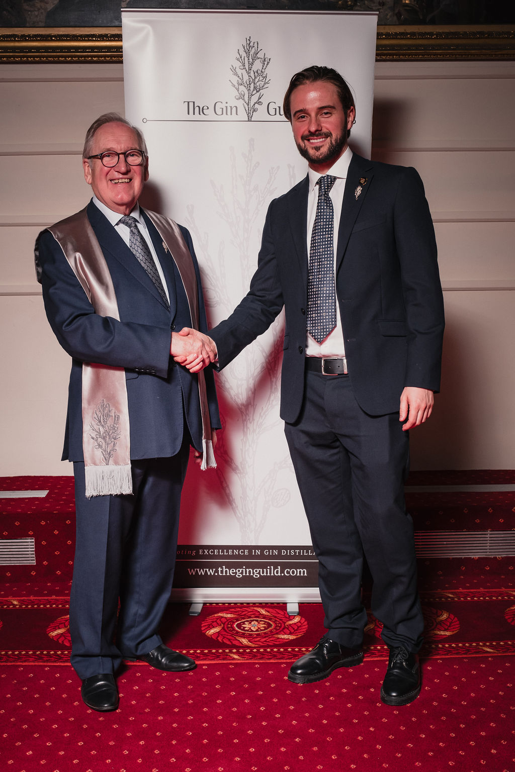 Alex Watson of Renais Spirits with Grand Rectifier Desmond Payne MBE