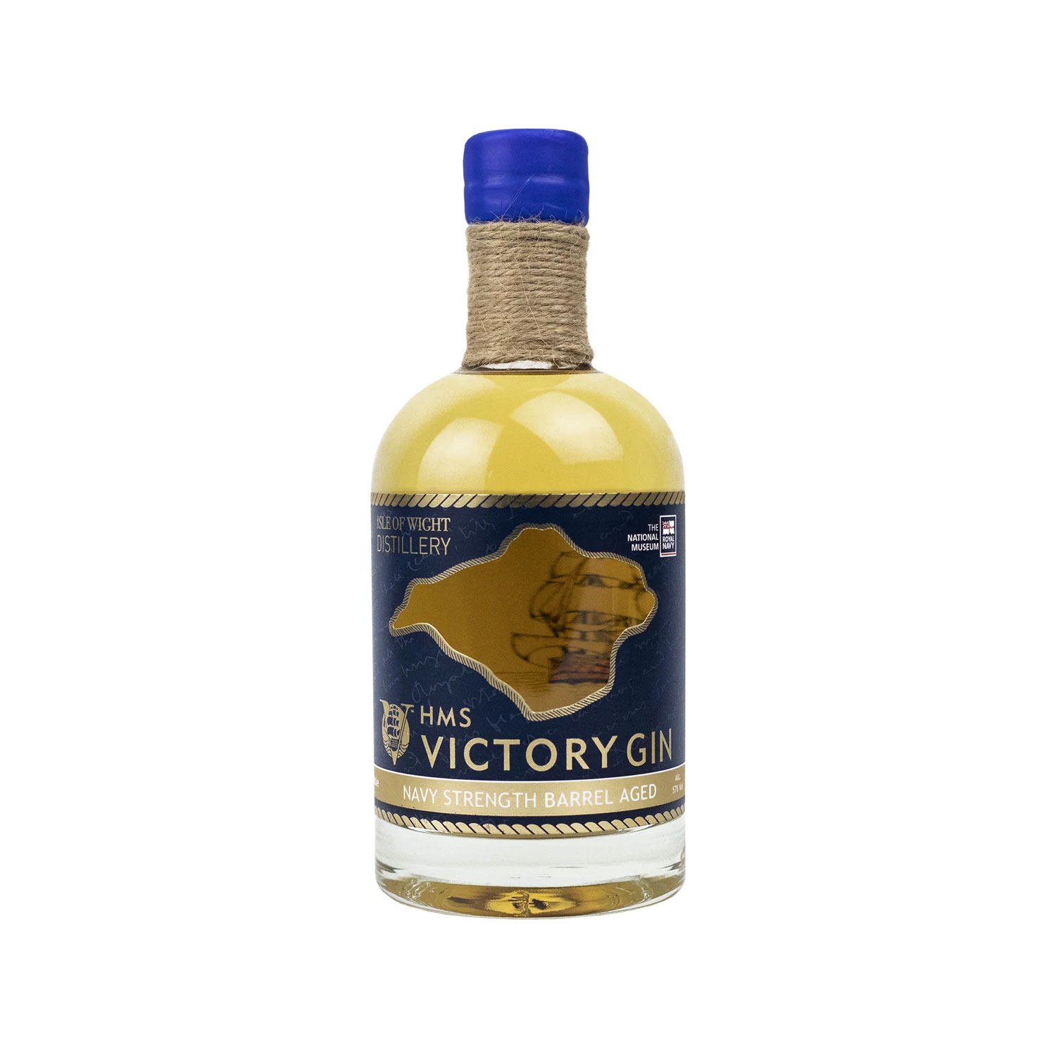 HMS Victory Barrel aged Navy Strength Gin bottle from Isle of Wight Distillery