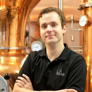 Jon Hillgren from Hernö in the distillery