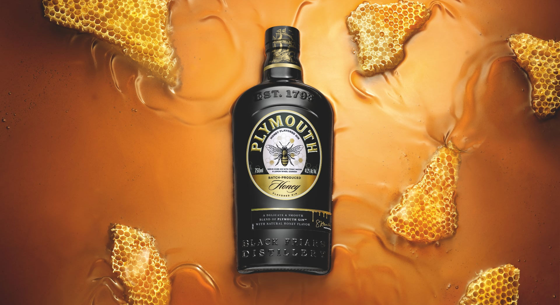 Plymouth Honey Gin bottle