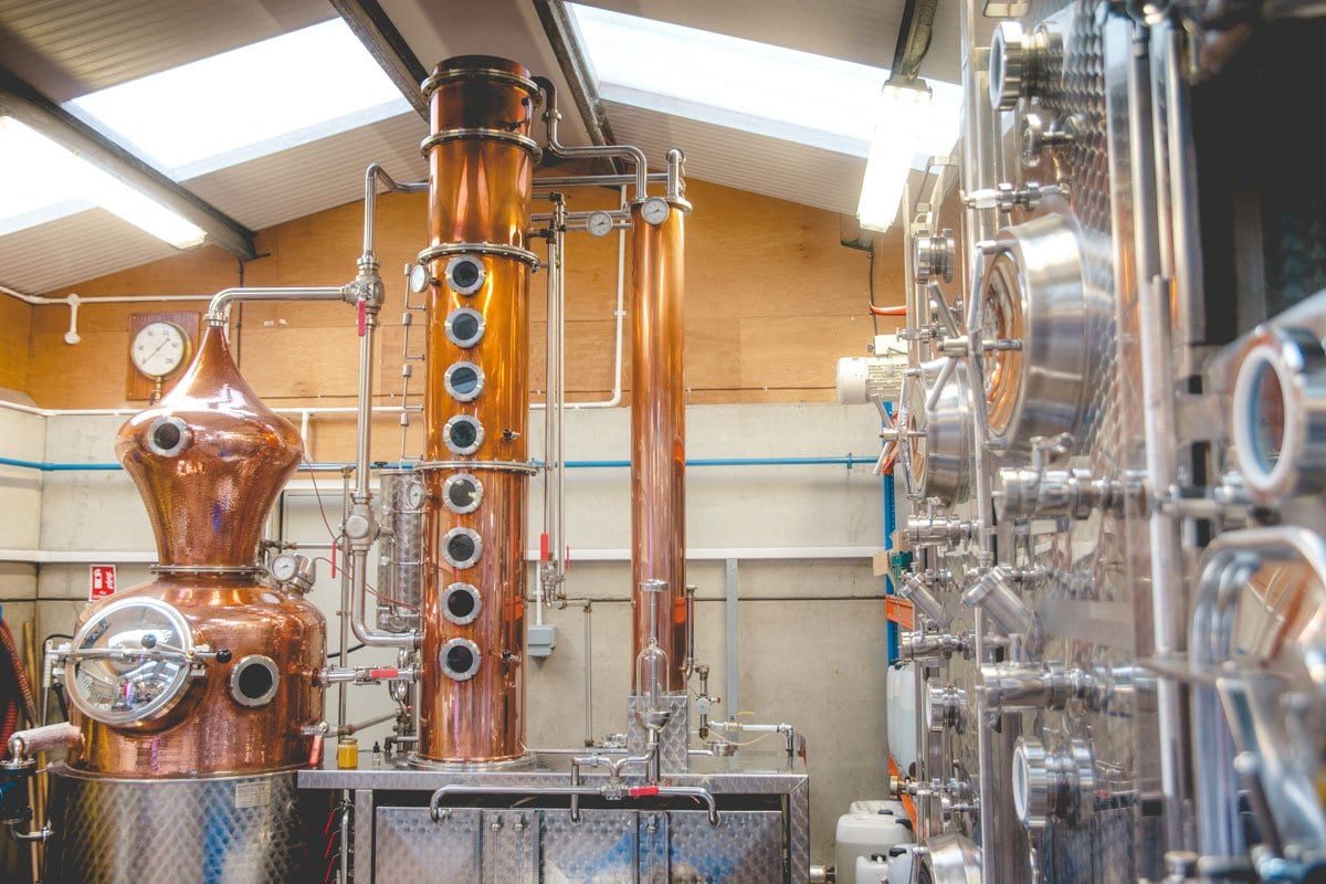 The stills at Silent Pool Distillery in Surrey